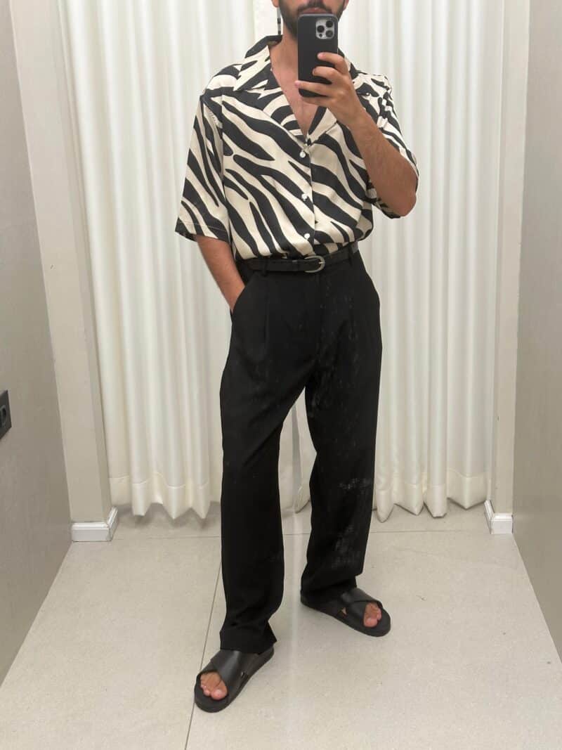 ⁦Zebra Print Shirt⁩ – תמונה ⁦3⁩