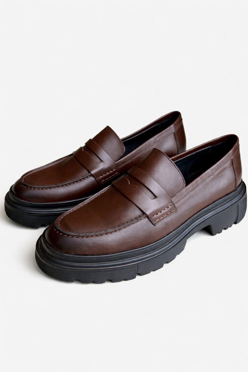 Chunky brown moccasin